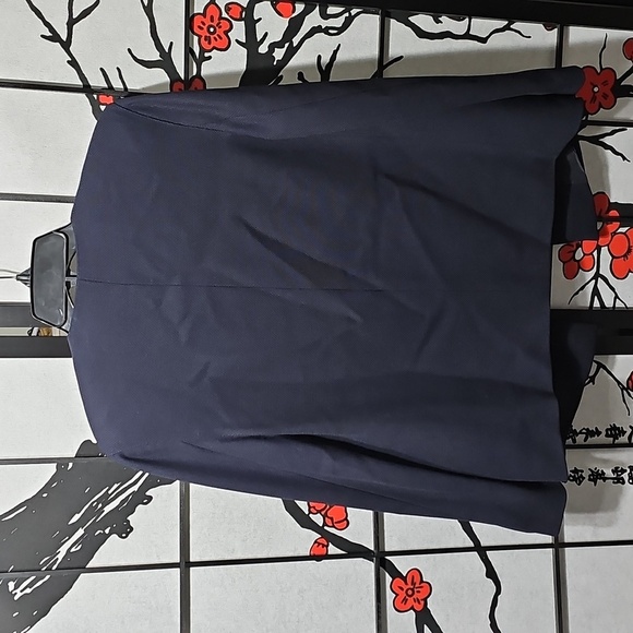 Byblos Elegant Wool Open Front Navy Jacket Size 8 Made In Italy - Picture 5 of 5